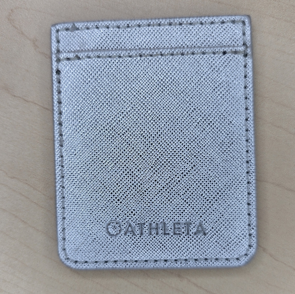 Athleta Metallic Silver Card Holder For Phone‎